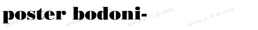 poster bodoni字体转换